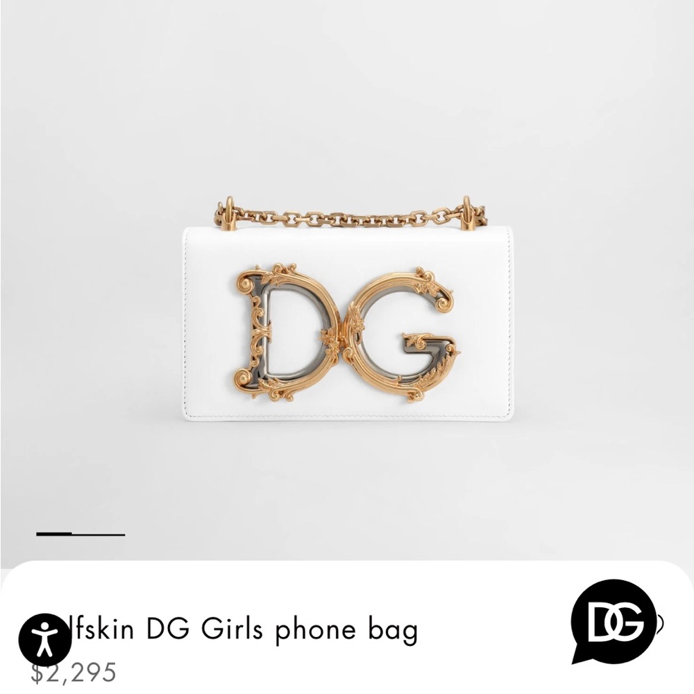 Dolce & Gabbana White and Gold Shoulder Bag